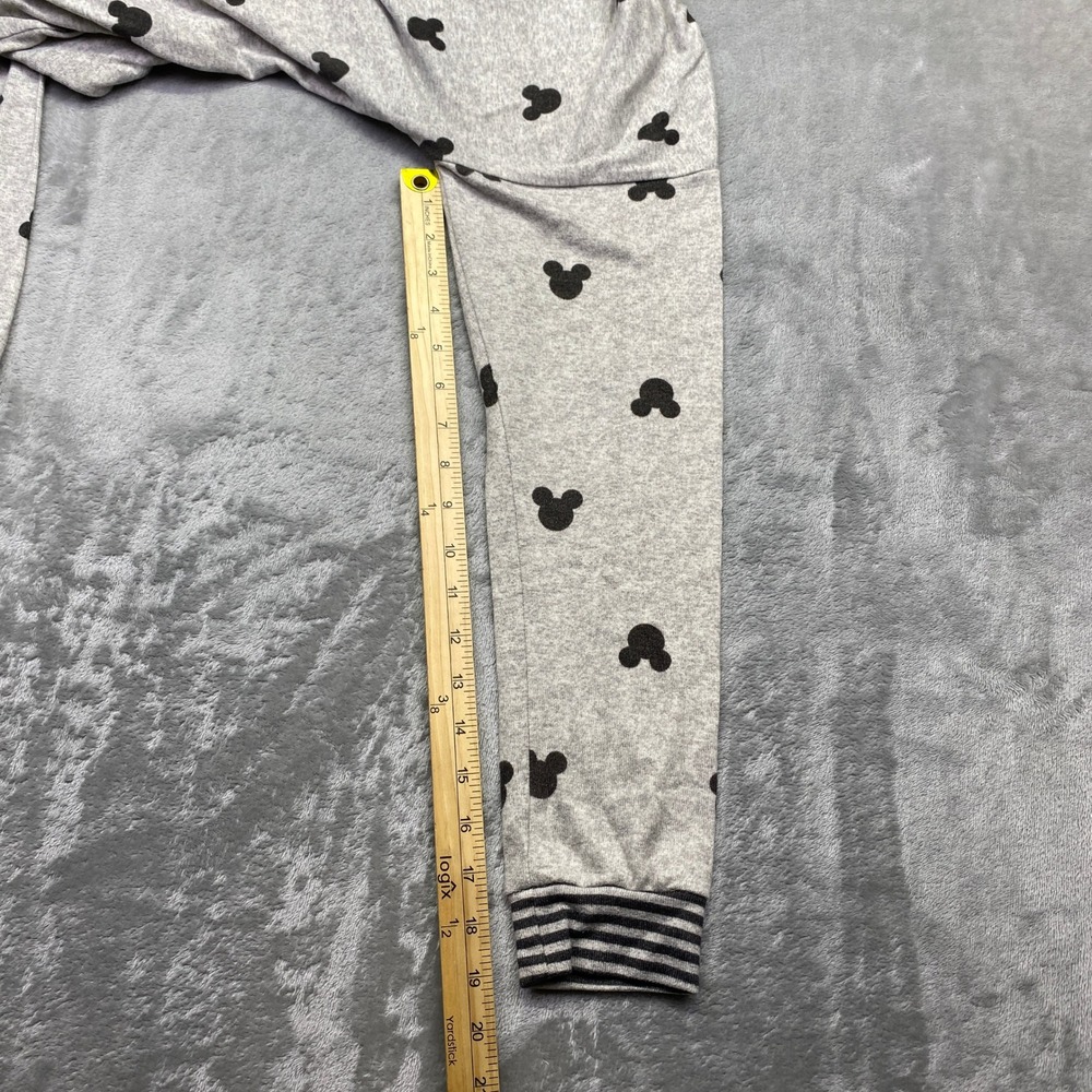 Disney Mickey Mouse Pajama‎ Set Gray Long Sleeve Top Pants Women's Medium - Picture 8 of 16